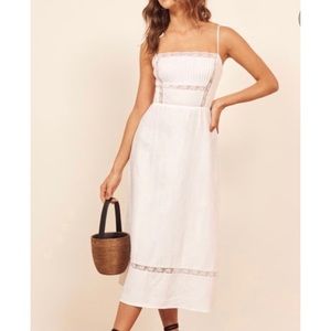 BNWT Reformation Wyoming Dress White Size 2